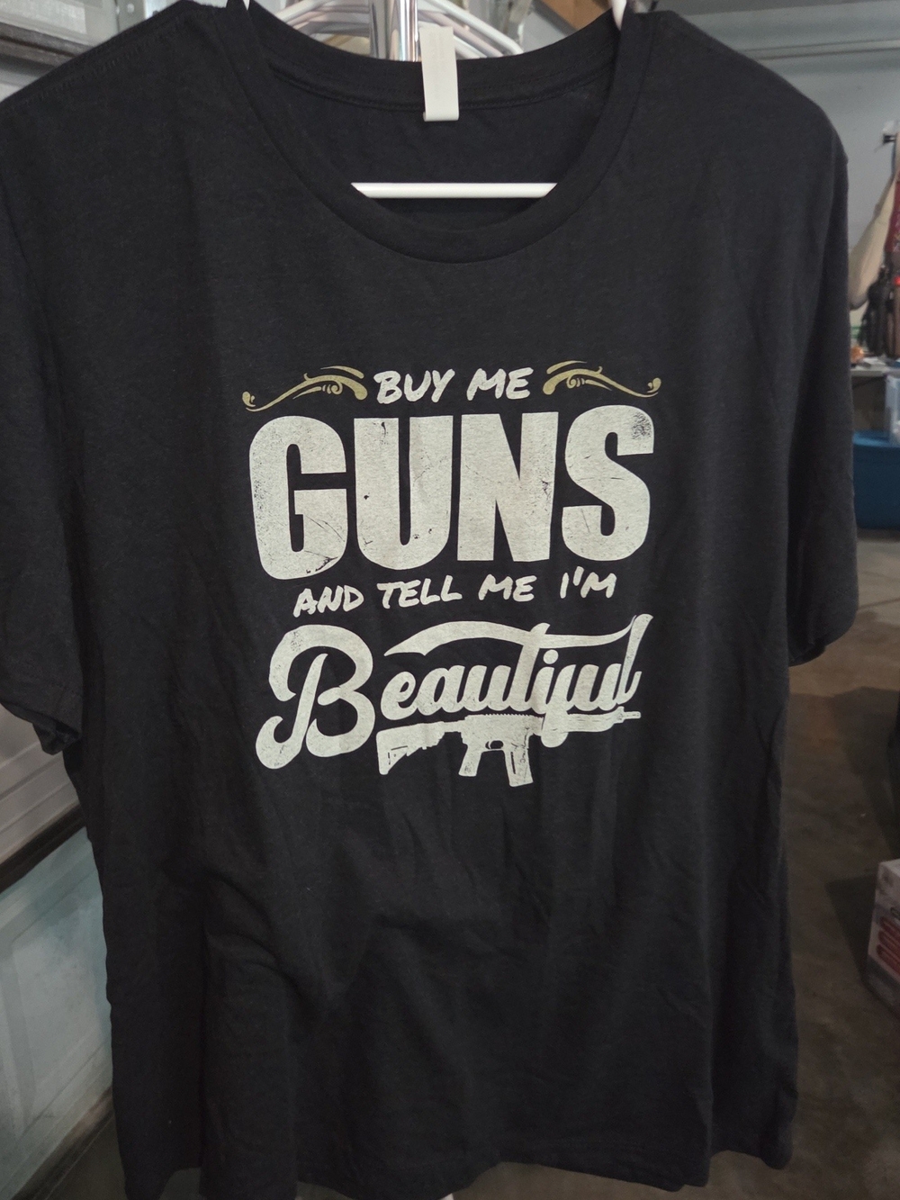 Bella Canvas Black Short-Sleeve Tee with White Graphic Text